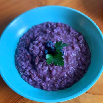 Risotto con mirtilli